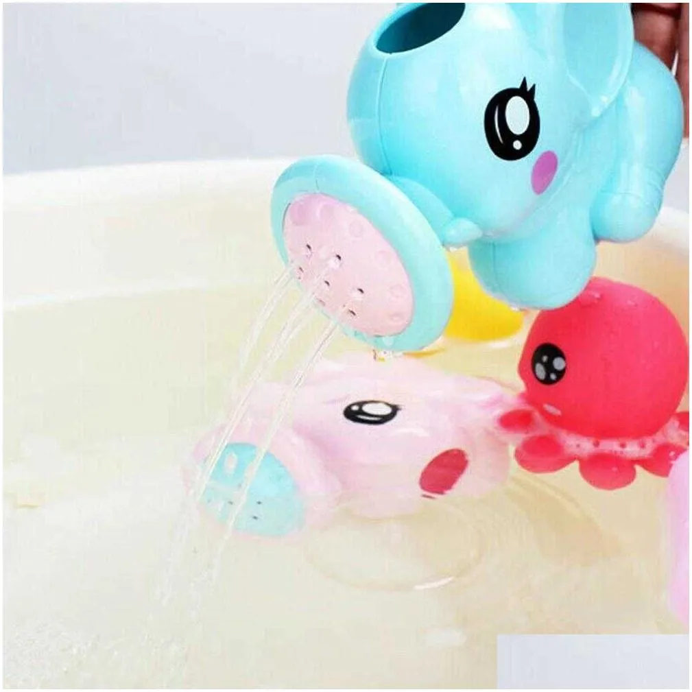 Summer Kids Bath Toys Fun Cute Elephant Bathing Watering Toys Can Home Parent-child Swimming Bathroom Toys Interactive Wate S7w1 H1568