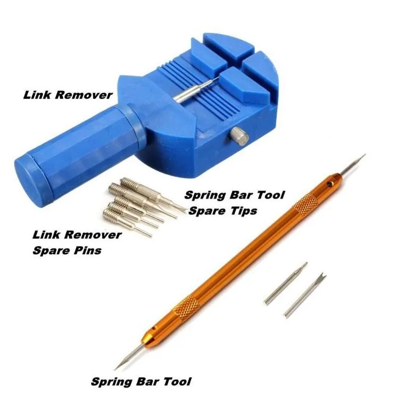 144pcs/set of repair table tools watch tools clock repair tool kit opener link pin remover set spring bar watchmaker