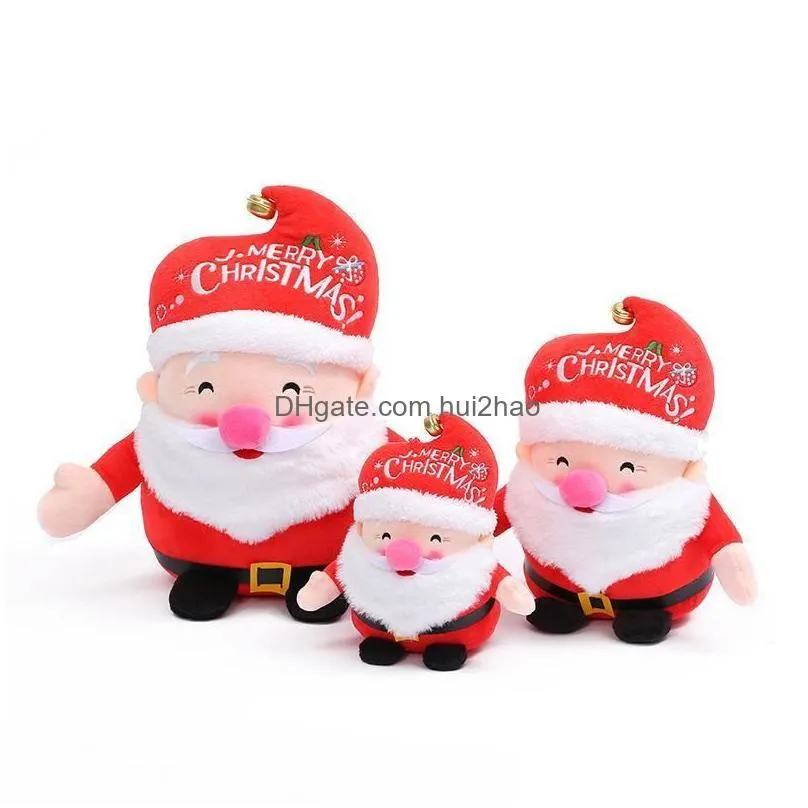 party favor high quality with bells plush elk toy party favor christmas snowman santa claus doll children giving gifts 496