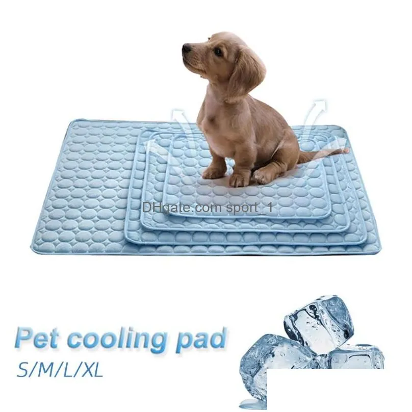 kennels pens 2021 summer cooling mats blanket ice pet dog bed sofa portable tour camping yoga sleeping for dogs cats accessories