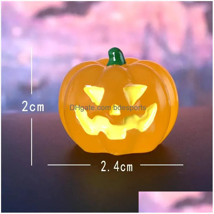 Party Decoration New Halloween Night Light Micro Landscape Gardening Small Accessories Creative Mobile Luminous Decoration Drop Delive Dhpka