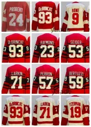 Mens #93 Alex DeBrincat Reverse Retro hockey jersey Dylan Larkin Moritz Seider David Perron Gordie Howe Datsyuk Steve Yzerman jerseys Stitch
