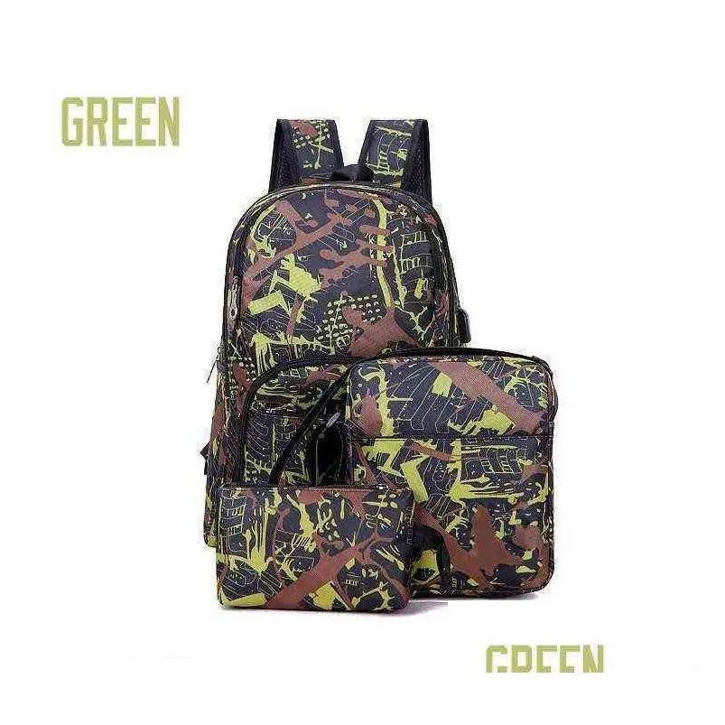 2020 Cheap out door outdoor bags camouflage travel backpack computer bag Oxford Brake chain middle school student bag many colors