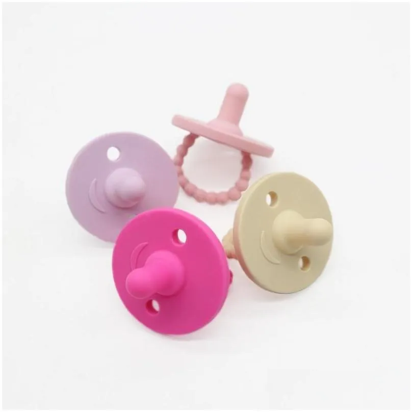 11 Colors 10PCS Baby Pacifier Teether Soft Silicone Nipple Soother Infant Nursing Chewing Toys for Feeding