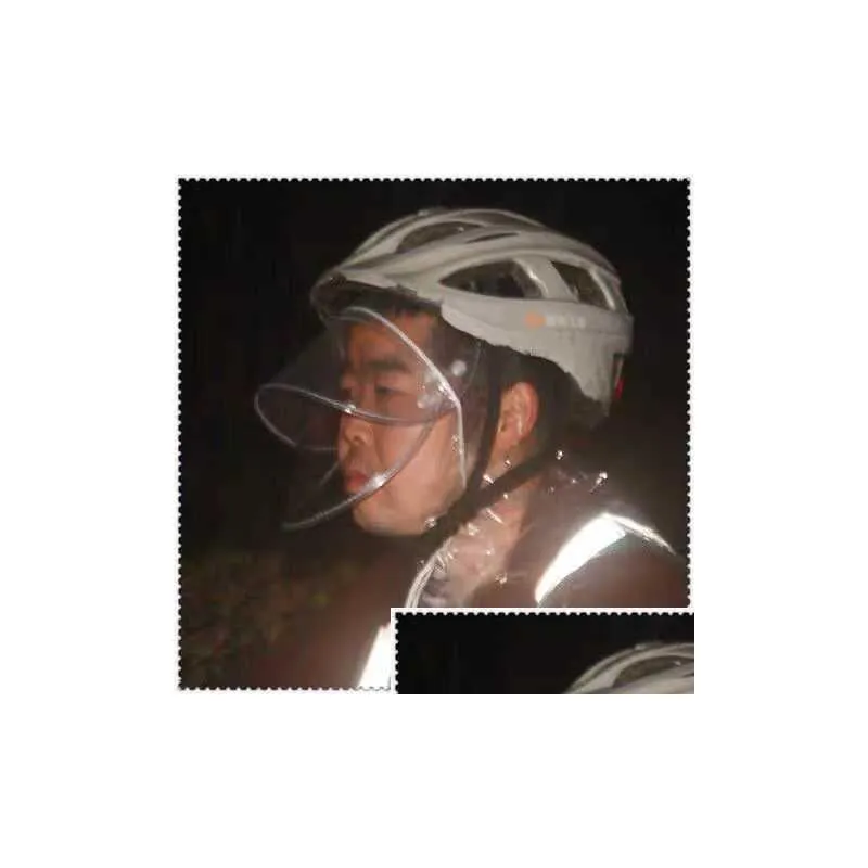 Raincoats Raincoats Transparent Raincoat Odorless Water-Proof Mask Eye-Protecting Luminous Extra-Large Fat Fluorescent Travel Cycling Dhdi1