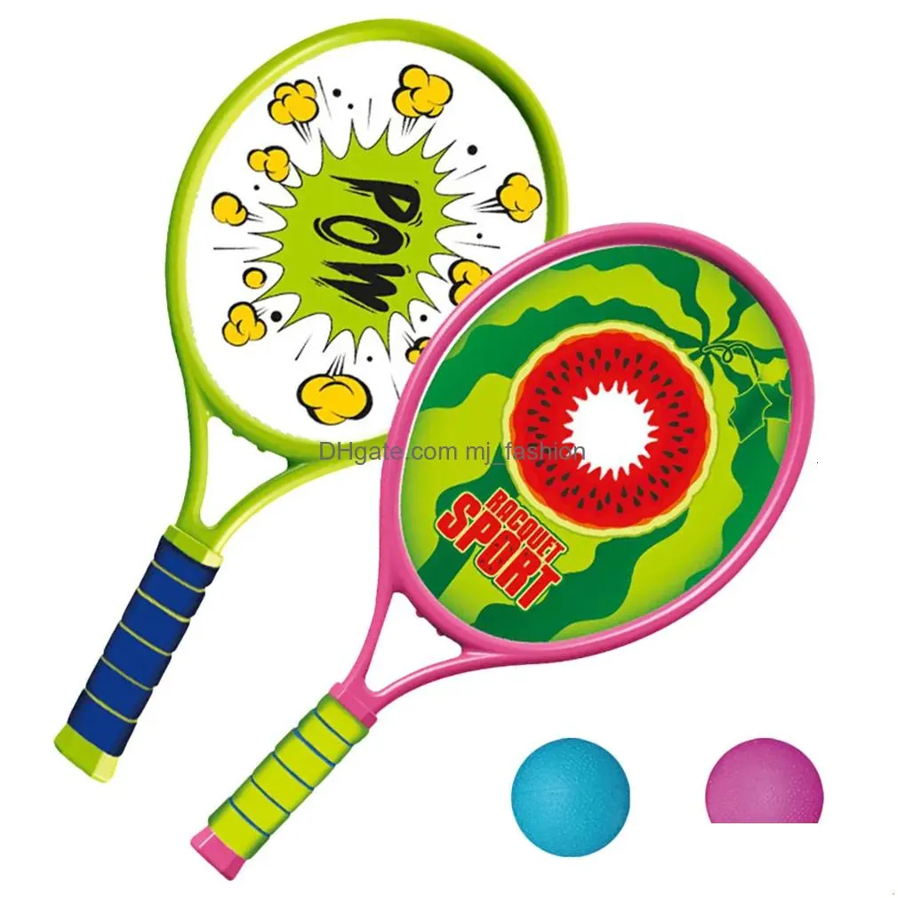 Tennis Rackets Tennis Rackets Racket Kids Toys Racquet Children Plastic Outdoor Fitness Equipment Beach Ball 230828 Drop Delivery Spor Dhlpj