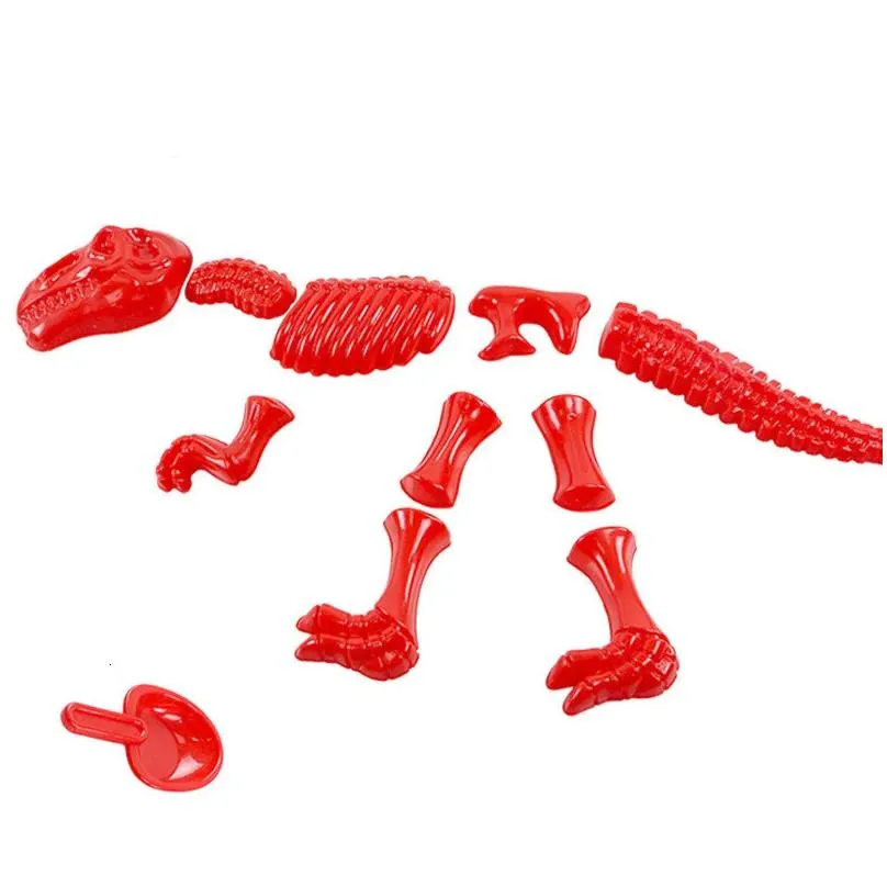 Bath Toys Summer Abs Plastic dino Baby Play sand tools with Funny Sand Mold Set Dinosaur Skeleton Bones Beach Toy Kids Children 230919