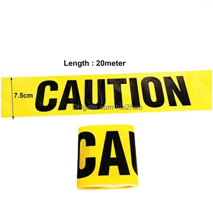 party decoration 20m/roll yellow caution tape for barricade public works safety barrier kids engineering truck birthday decorations