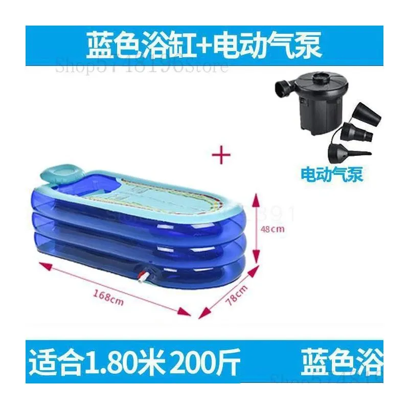 Bathing Tubs & Seats Extended And Thickened Adult Steam Bath Folding Inflatable Bathtub Sweat Steamer