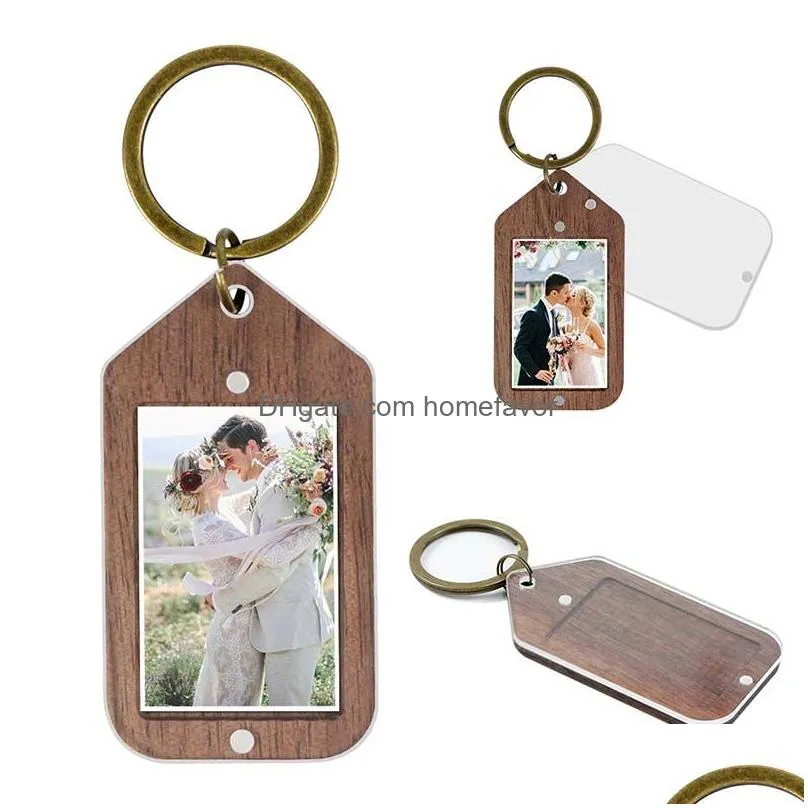 diy acrylic keyrings party favor with p o frame car key chain promotional keychains