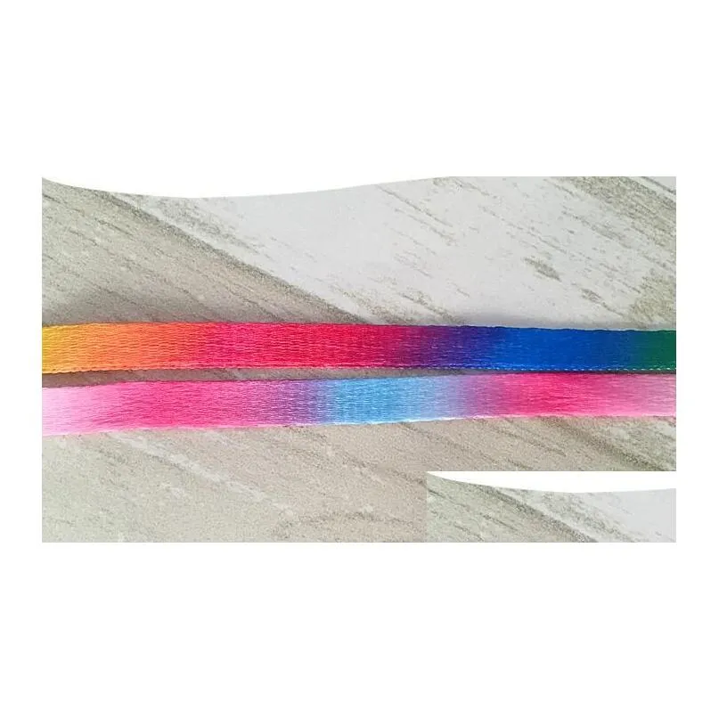 Shoe Parts & Accessories Rainbow Shoelaces Flat Colorf Fashion Sneakers Shoelace Striped Shoe Laces Colored String For Sneaker Athleti Dh7D9