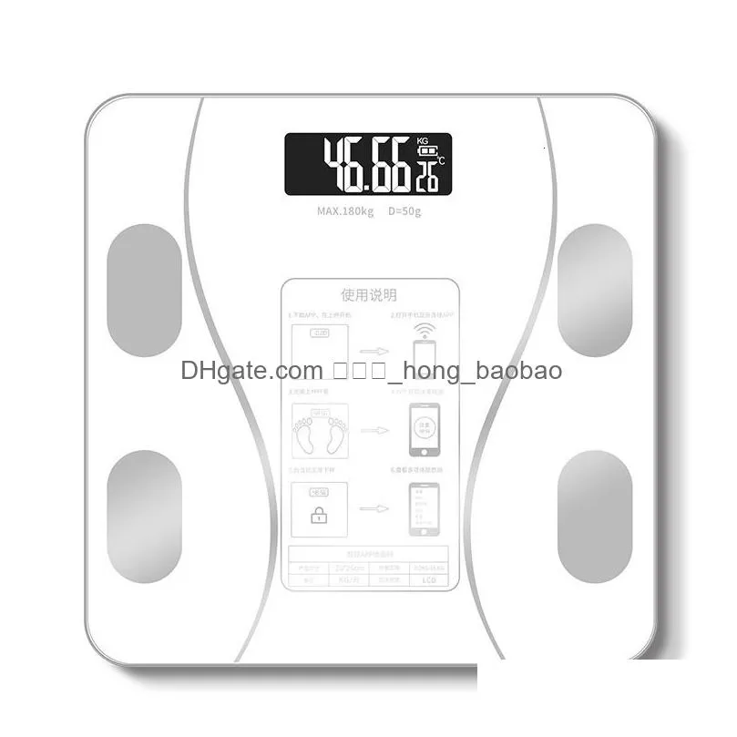 body weight scales usb bluetooth floor bathroom scale smart lcd display fat water muscle mass bmi 180kg 230606