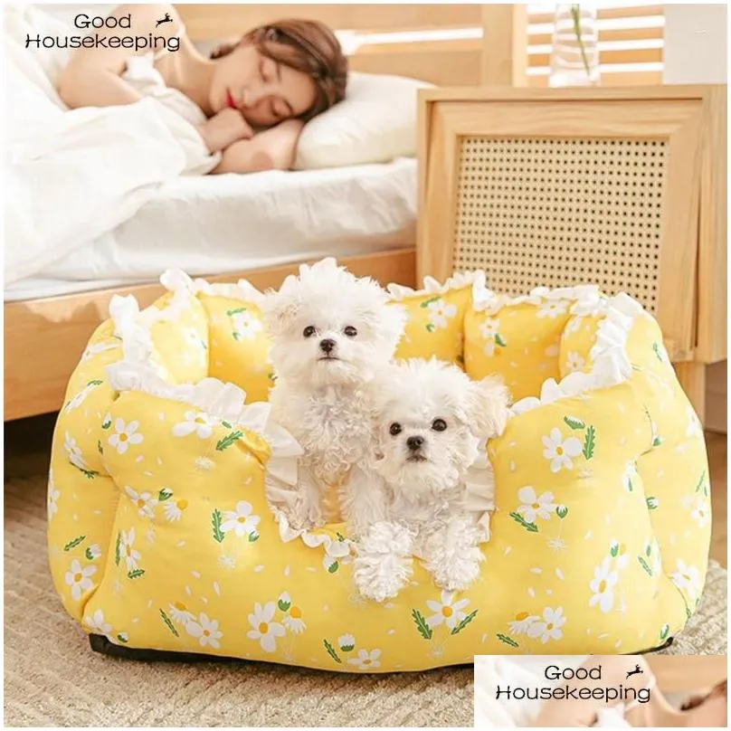 Kennels Summer Cat Bed House Kennel Dog Rug Cats Small Cushion Sofa Pet Tent