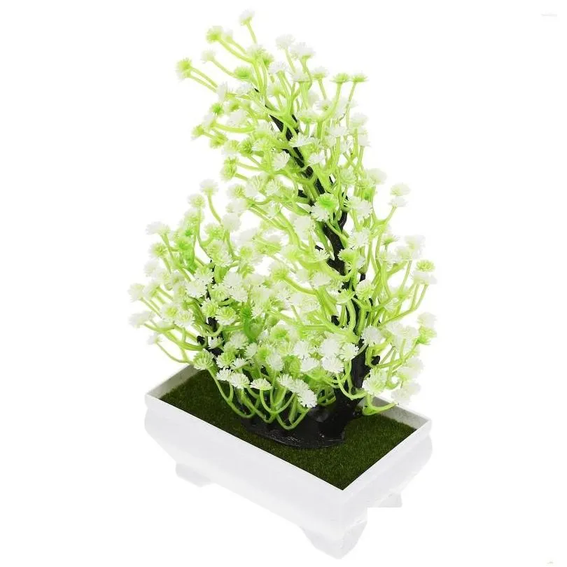 Decorative Flowers Small Bonsai Artificial Potted Plant Indoor Plants Plastic Fake Flower