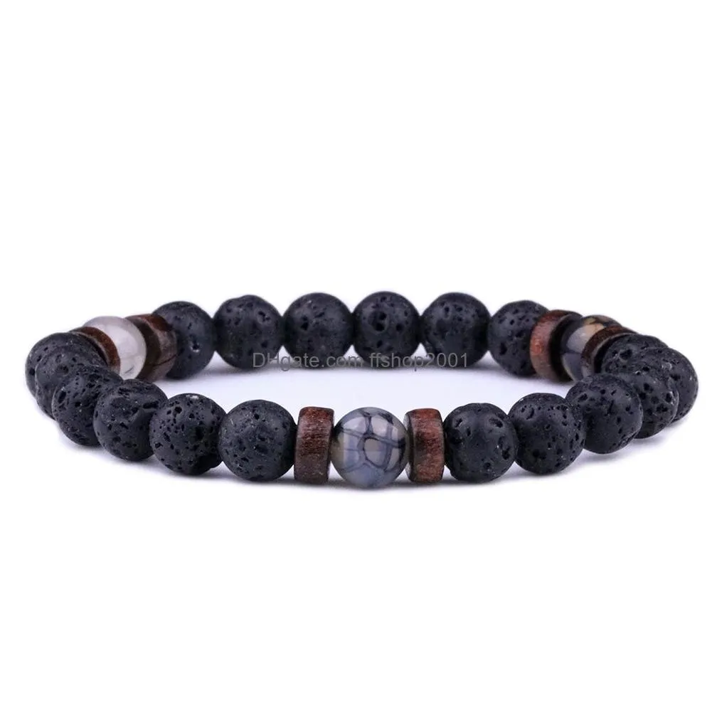 natural moonstone bead tibetan buddha bracelet chakra lava stone  oil diffuser bracelets women men jewelry gift