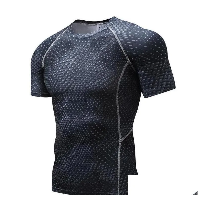 Sports & Outdoors Wetsuits & Drysuits Dragon short-sleeved tights men`s sports Slim short-sleeved T-shirt men`s tight clothes