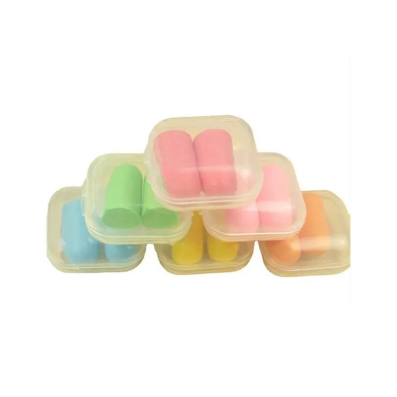  bullet shape foam sponge earplug ear plug keeper protector travel sleep noise reducer jl9934