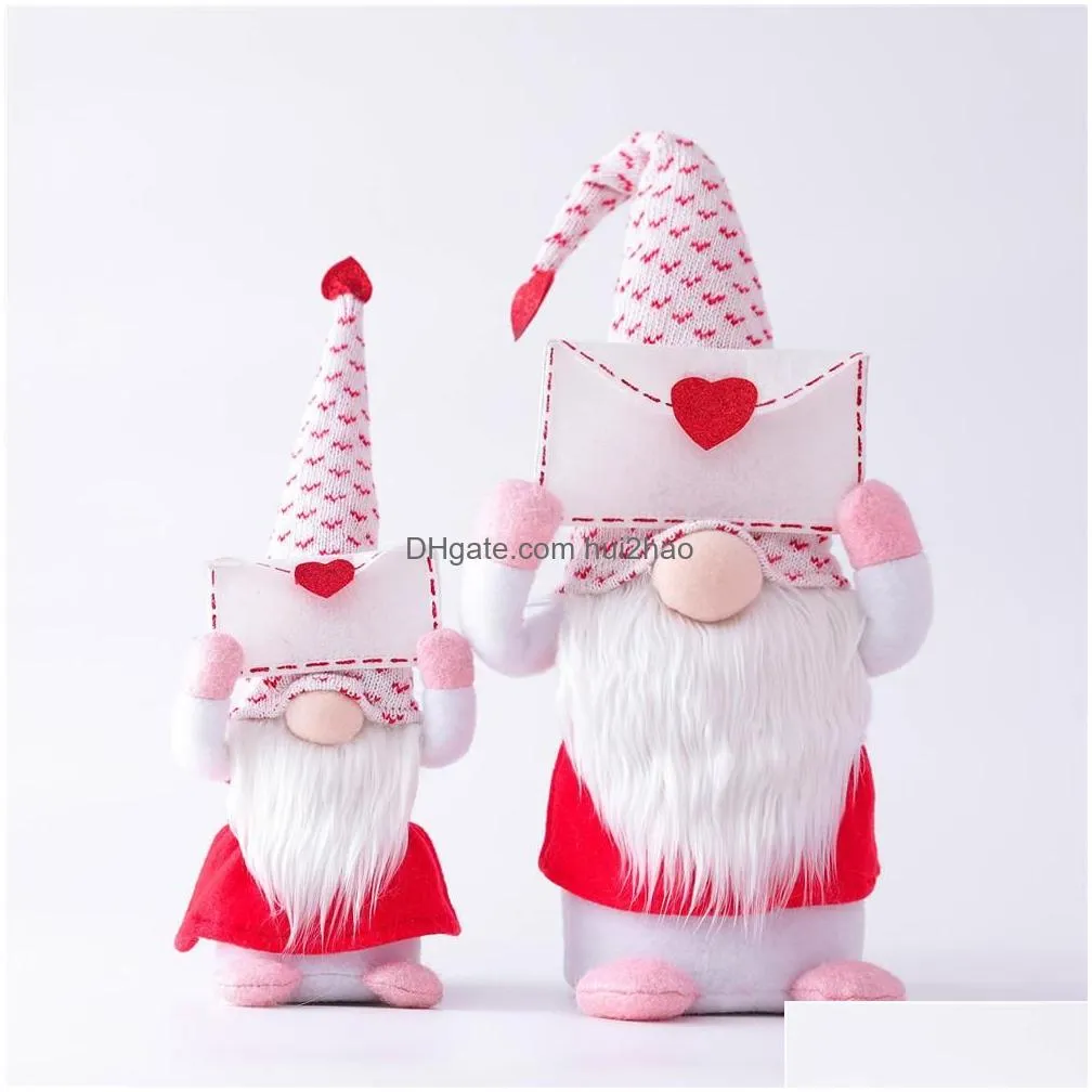 party favor valentines day gnome envelope love faceless gnomes valentines day gifts valentines day doll window props decoration doll