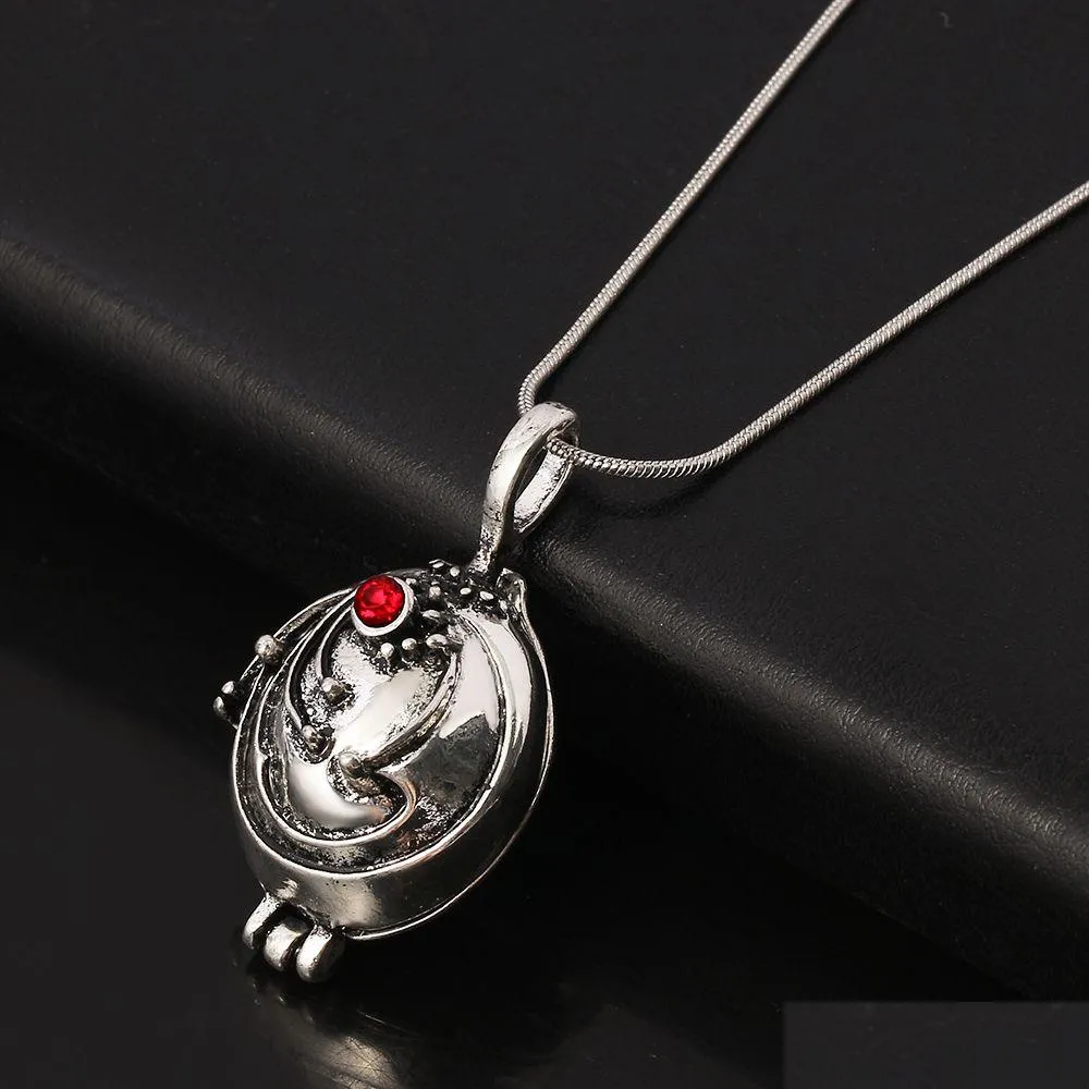 Vintage Vervain Verbena Locket Halskette fur Manner The Vampire Diaries Elena Gilbert Anhanger Zinnlegierung Schlangenkette 2024 Halloween