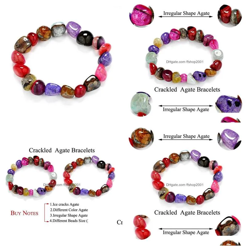 charm bracelets wholesale-7 chakra healing crystals natural stone chips single strand women amethyst jasper agate lazuli reiki