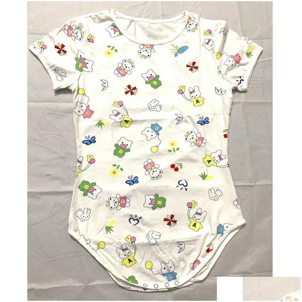 Dinsaur Cotton Adult Onesie Pajamas Romper Adult Baby Jumpsuit Diaper Lover and Sissy Adult Baby Onesie 210913