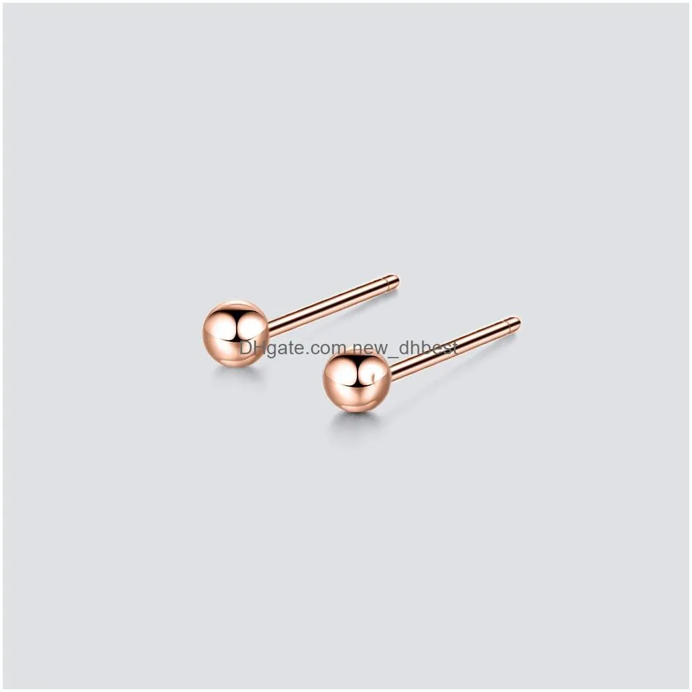 Stud M Ball Small Stud Earring For Women Simple Stainless Steel Earrings Set Fashion Jewelry Drop Delivery Jewelry Earrings Dhpqe