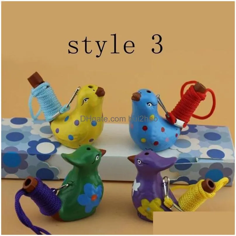 party favor ceramic water bird whistle spotted warbler song chirps home decoration for children kids gifts party favor