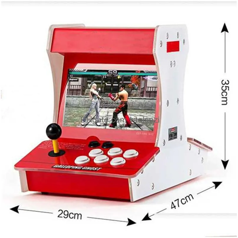 pandora box mini arcade machine 2 players 10 inches dual screen double fighting game console built-in 10000 games