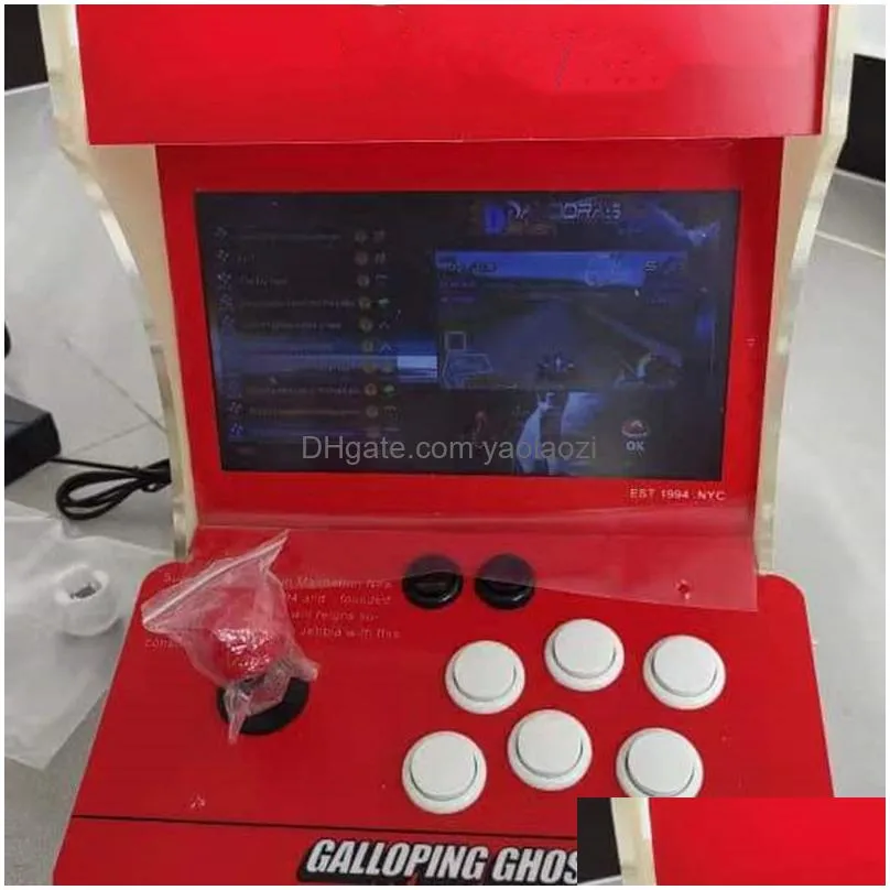 pandora box mini arcade machine 2 players 10 inches dual screen double fighting game console built-in 10000 games
