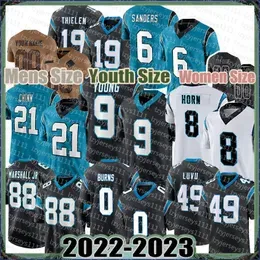 Jaycee Horn 21 Jeremy Chinn Football Jersey Carolinas Bryce Young Panther Miles Sanders Adam Thielen Terrace Marshall Jr. Brian Burns Frankie Luvu Sam Mills S01