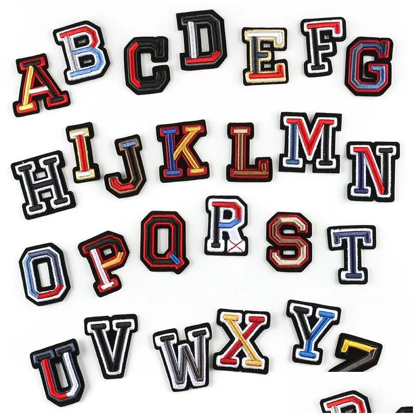 Sewing Notions & Tools Sewing Notions 3D Letters Embroidery Sew On Applique Es English Alphabet Name For Kids Bags Clothing Diy Access Dhihj