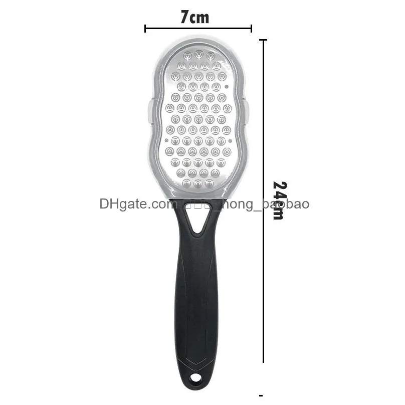 foot rasps 1pcs 304 stainless steel callus remover pedicure file scraper scrubber portable multifunctional care tools 230606