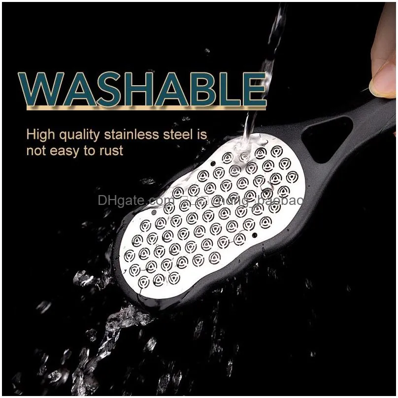 foot rasps 1pcs 304 stainless steel callus remover pedicure file scraper scrubber portable multifunctional care tools 230606