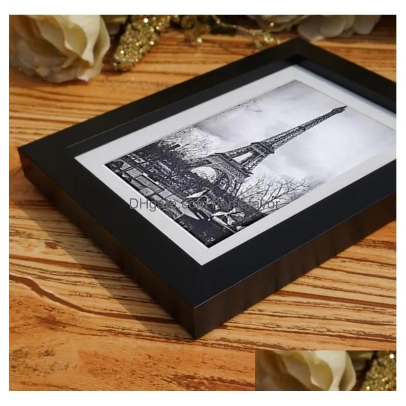 picture frame display gallery wall mounting p o crafts case home decoraions black white 4 sizes for chose