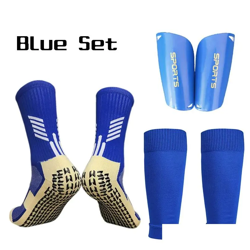 Knee Pads 1 Kits Hight Elasticity Shin Guard Sleeves For Adults Kids Soccer Grip Sock Professional Legging Cover Sports Protective