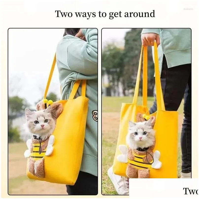 Cat Carriers Dog For Carrier Puppy Outcrop Dogs Pet Small Breathable Bag Animal Outdoor Travel Modeling