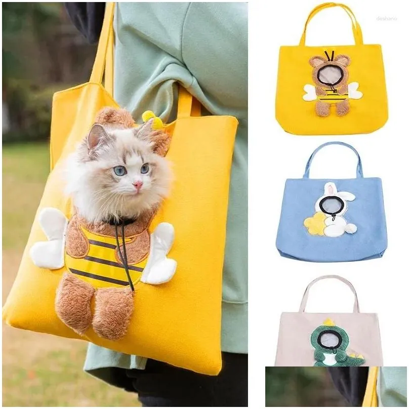 Cat Carriers Dog For Carrier Puppy Outcrop Dogs Pet Small Breathable Bag Animal Outdoor Travel Modeling