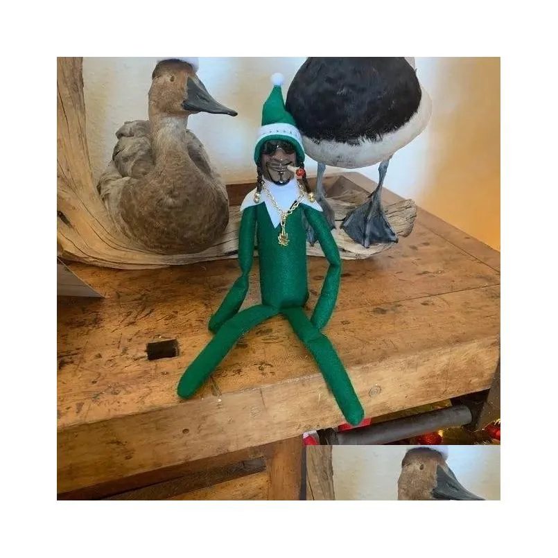 snoop on a stoop christmas elf doll spy bent home decorati year gift toy