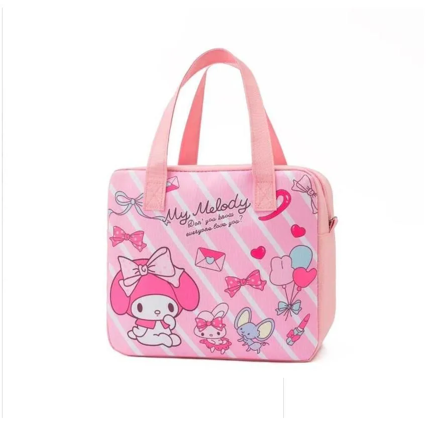 Handbags Kawaii Melody Design Lunch Bags Heat Preservation Waterproof Tote Bag For Student Drop Delivery Baby, Kids Maternity Accessor Dhfhy