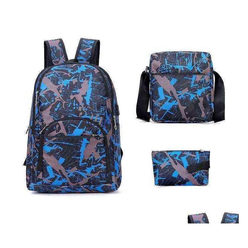 2020 Best out door outdoor bags camouflage travel backpack computer bag Oxford Brake chain middle school student bag many colors