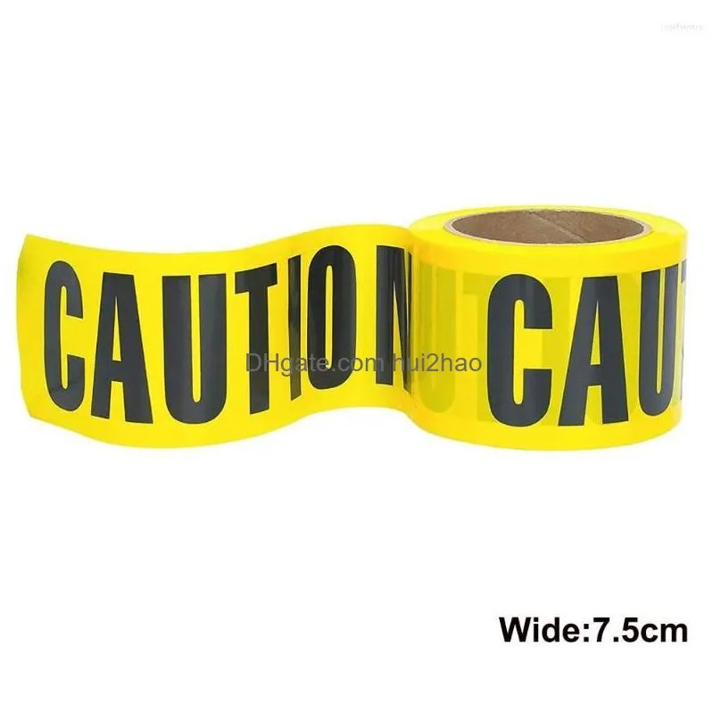 party decoration 20m/roll yellow caution tape for barricade public works safety barrier kids engineering truck birthday decorations