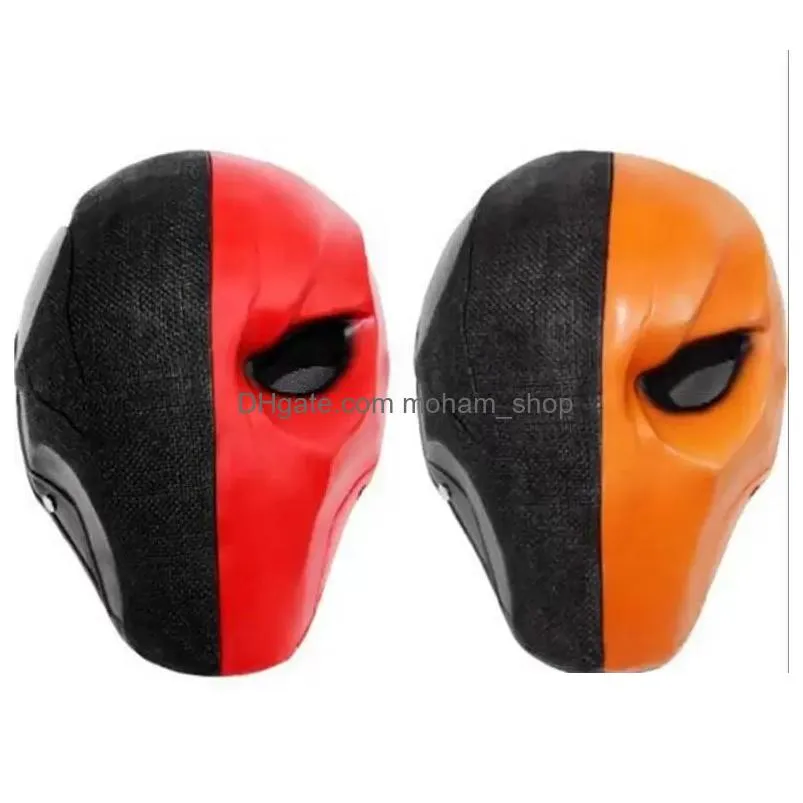 party masks halloween arrow season deathstroke masks full face masquerade deathstroke cosplay costume props terminator resin