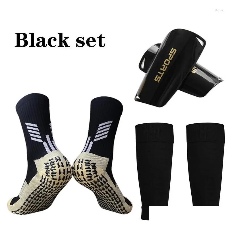 Knee Pads 1 Kits Hight Elasticity Shin Guard Sleeves For Adults Kids Soccer Grip Sock Professional Legging Cover Sports Protective