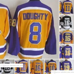 1967-1999 Movie Retro CCM Hockey Jersey Embroidery 16 Marcel Dionne 19 Butch Goring Anze Kopitar Drew Doughty TAYLOR Vintage Jerseys