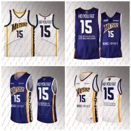 Metropolitans Steeve Ho You Fat White Home French Basketball Jersey #15 Purple Jersey Jerseys Men Women Youth