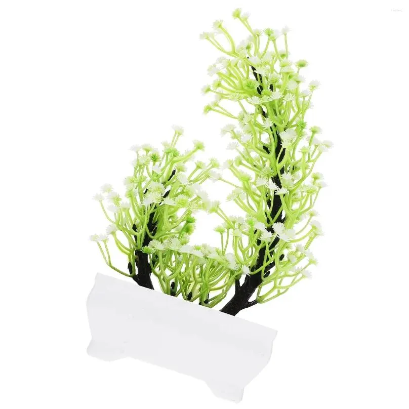 Decorative Flowers Small Bonsai Artificial Potted Plant Indoor Plants Plastic Fake Flower