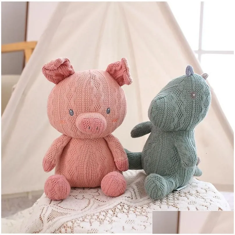 Plush Dolls 20cm cute animal dinosaur pig rabbit koala elephant Stuffed toy knitting super soft cartoon filled soft toy children baby gift soft toy