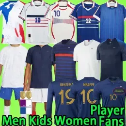 Maillots De Football Soccer Jerseys FRENCH BENZEMA MBAPPE GRIEZMANN POGBA 22 23 Francia Men Kids KIMPEMBE FEKIR Maillot Women Shirt Hommes K