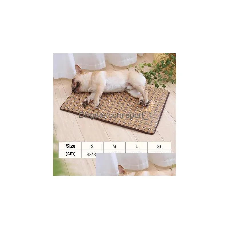 hoopet summer cooling mats breathable pet dog cat sleeping mat self cooling mattress portable pad ice cushion pet accessories 201130