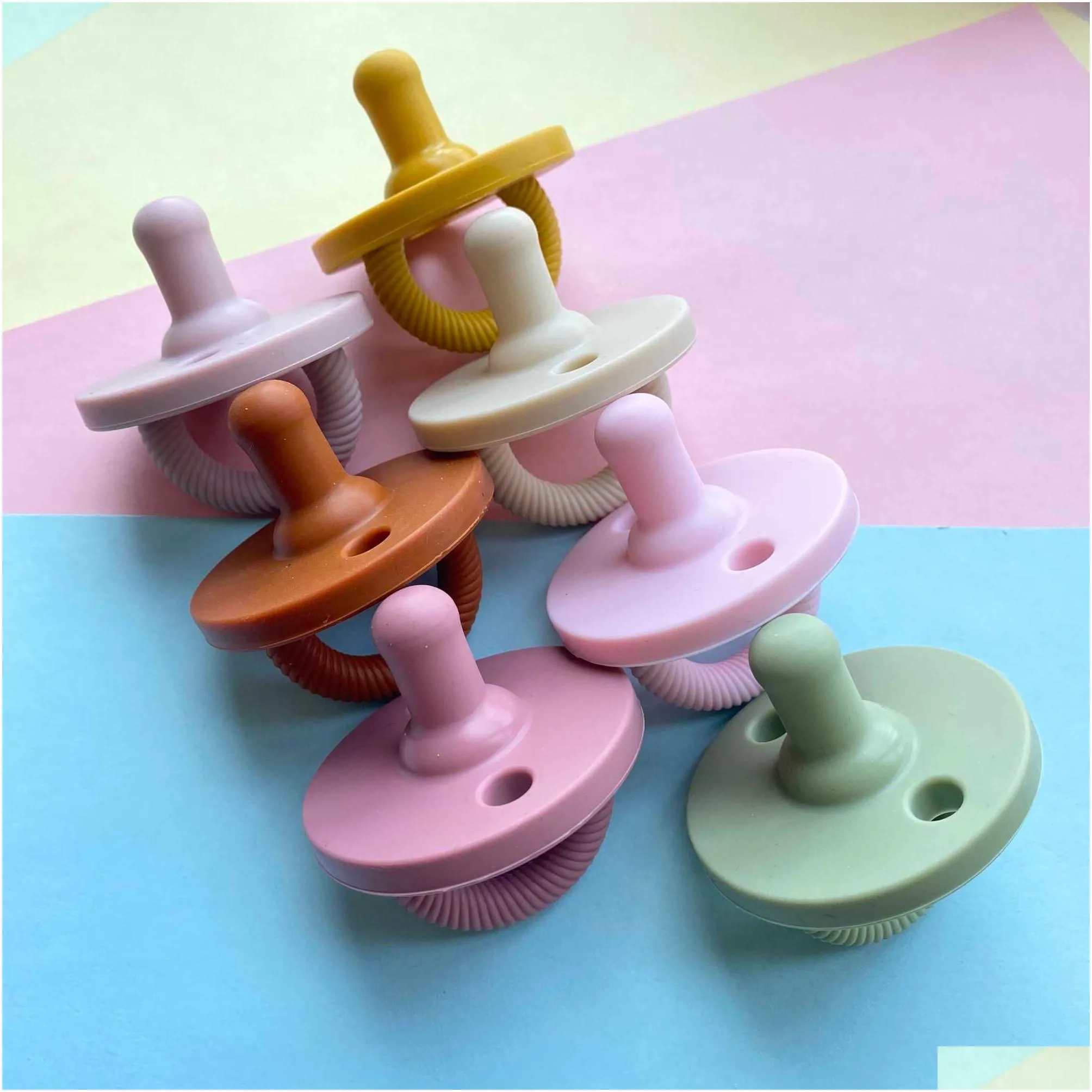 Pacifiers# 1 piece of soft food grade silicone baby denture pacifier accessory newborn care product G220612